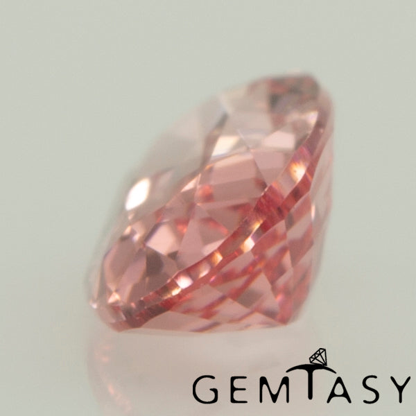 Cut stone - Sapphire Padparadscha Czochralski (Pulled) lab grown, facet Oval 5x3mm 0.25-0.30ct