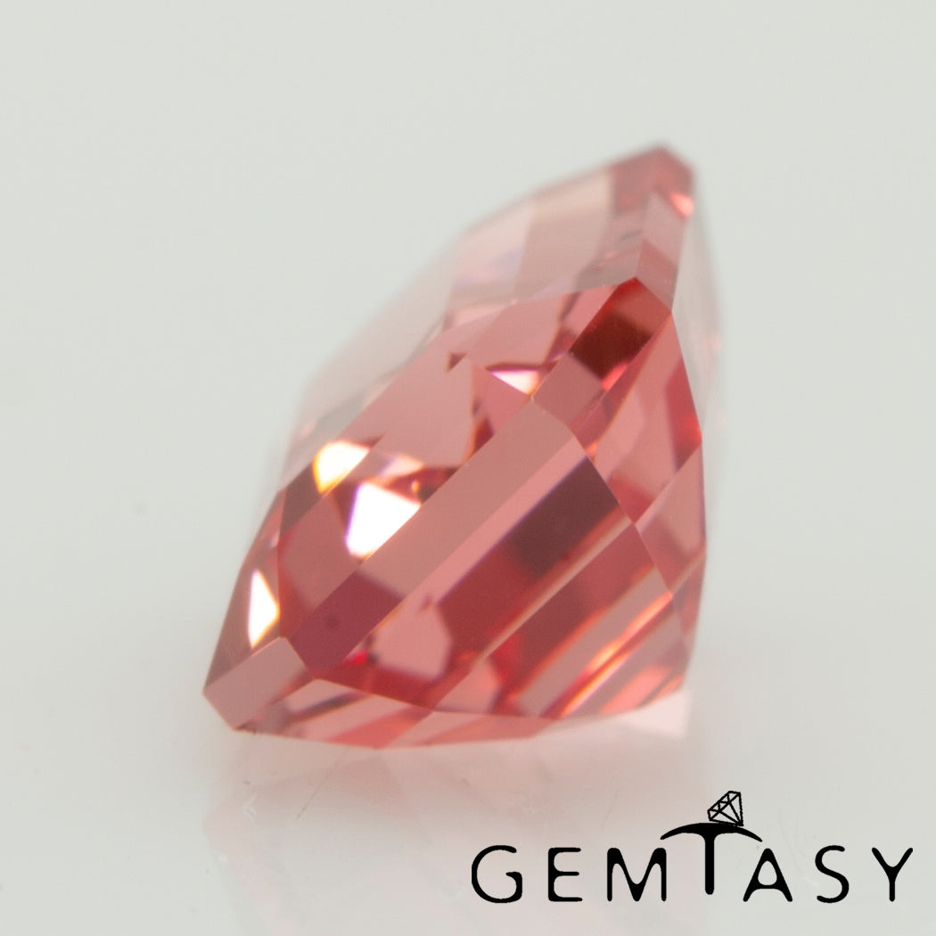 Piedra tallada - Zafiro Padparadscha Czochralski (Extraído) cultivado en laboratorio, facetado Octágono 8x6mm 1,91-2,28 ct