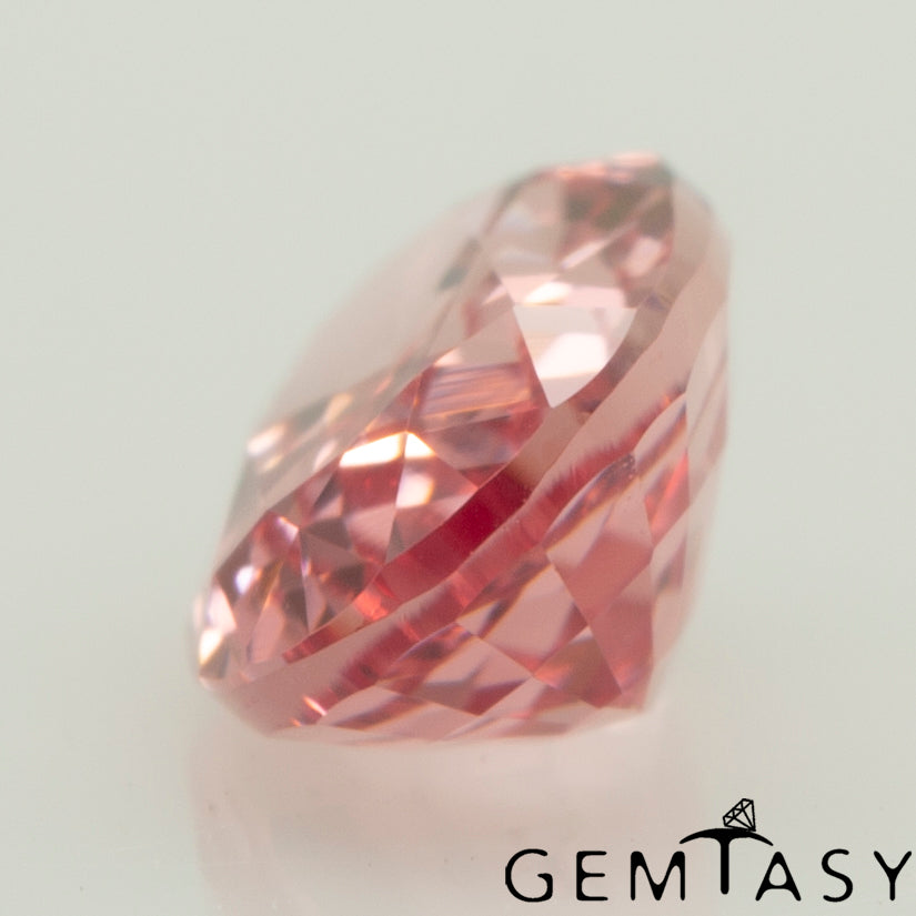 Pierre taillée - Saphir Padparadscha Czochralski (Tiré) cultivé en laboratoire, facette Ovale 6x4mm 0,55-0,67 ct