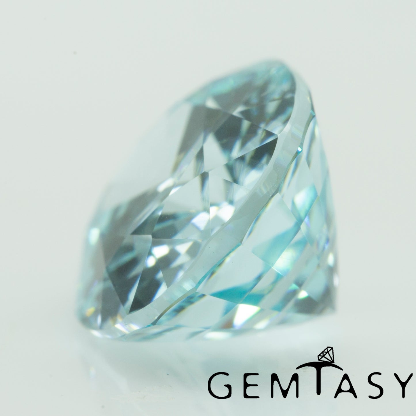 Cut stone - Paraiba YAG Czochralski (Pulled) lab grown, facet Oval 11x9mm 5.71-6.43ct