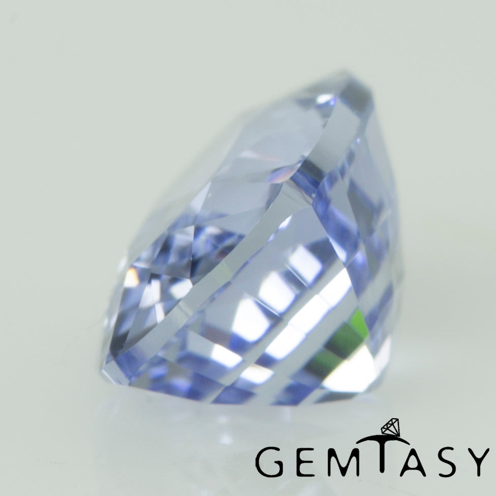 Cut stone - Sapphire Cornflower Blue Czochralski (Pulled) lab grown, facet Cushion 8x6mm 2.07-2.24ct