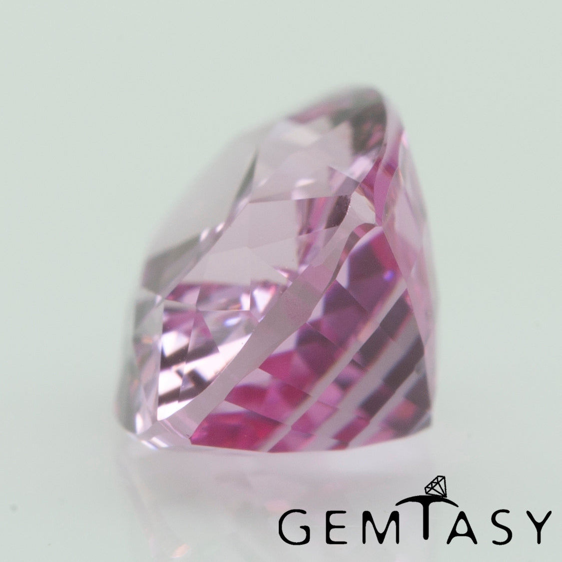Piedra tallada - Zafiro Rosa Czochralski (Extraído) cultivado en laboratorio, facetado Cojín 8x6mm 1,82-2,03ct