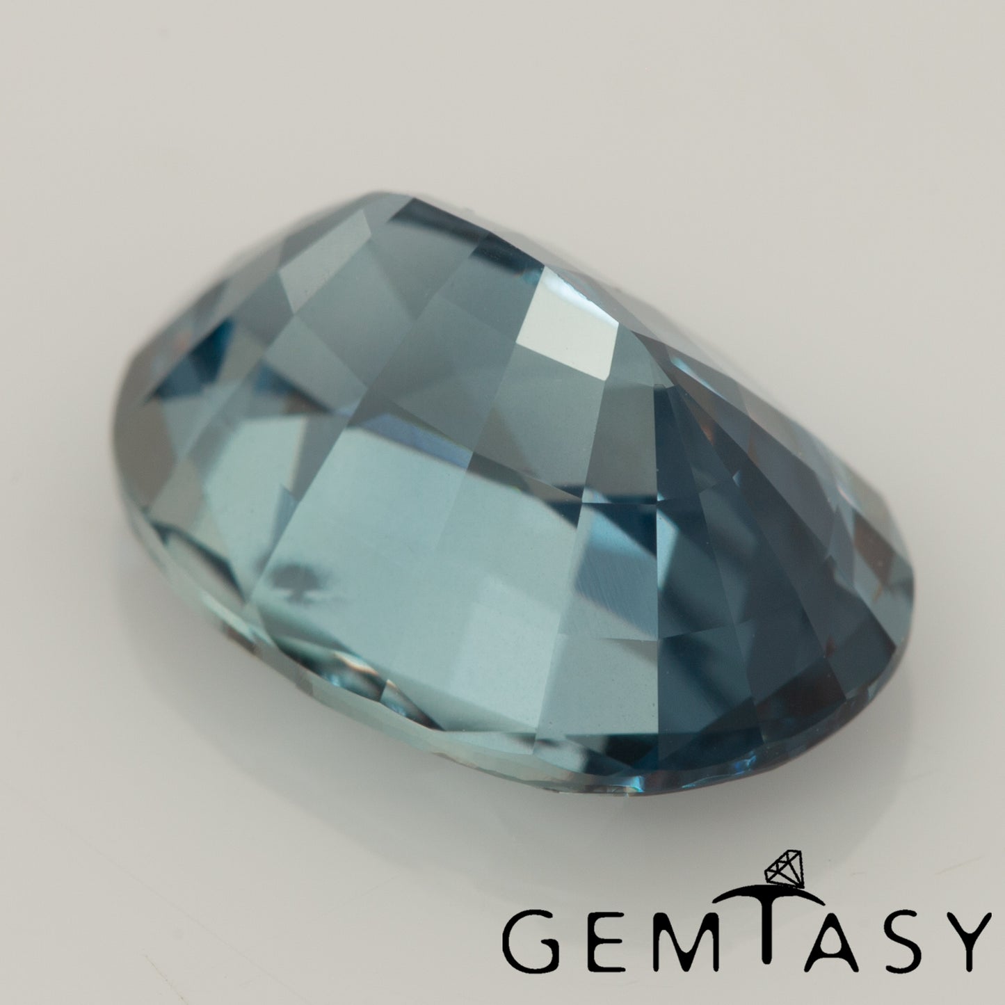 Cut stone - Sapphire Steel Blue Montana Czochralski (Pulled) lab grown, facet Oval 13x9mm 6.12-7.15ct