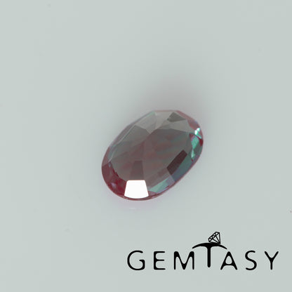 Cut stone - Alexandrite Czochralski (Pulled) lab grown, facet Oval 7x5mm 0.70-.080ct