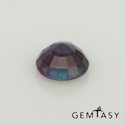 Cut stone - Alexandrite Czochralski (Pulled) lab grown, facet Round 8.7mm 3.13ct