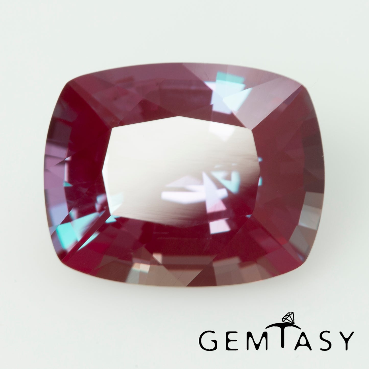 Piedra tallada - Alejandrita Czochralski (Extraída) cultivada en laboratorio, facetada Cojín 11x9mm 4,40-5,14 ct