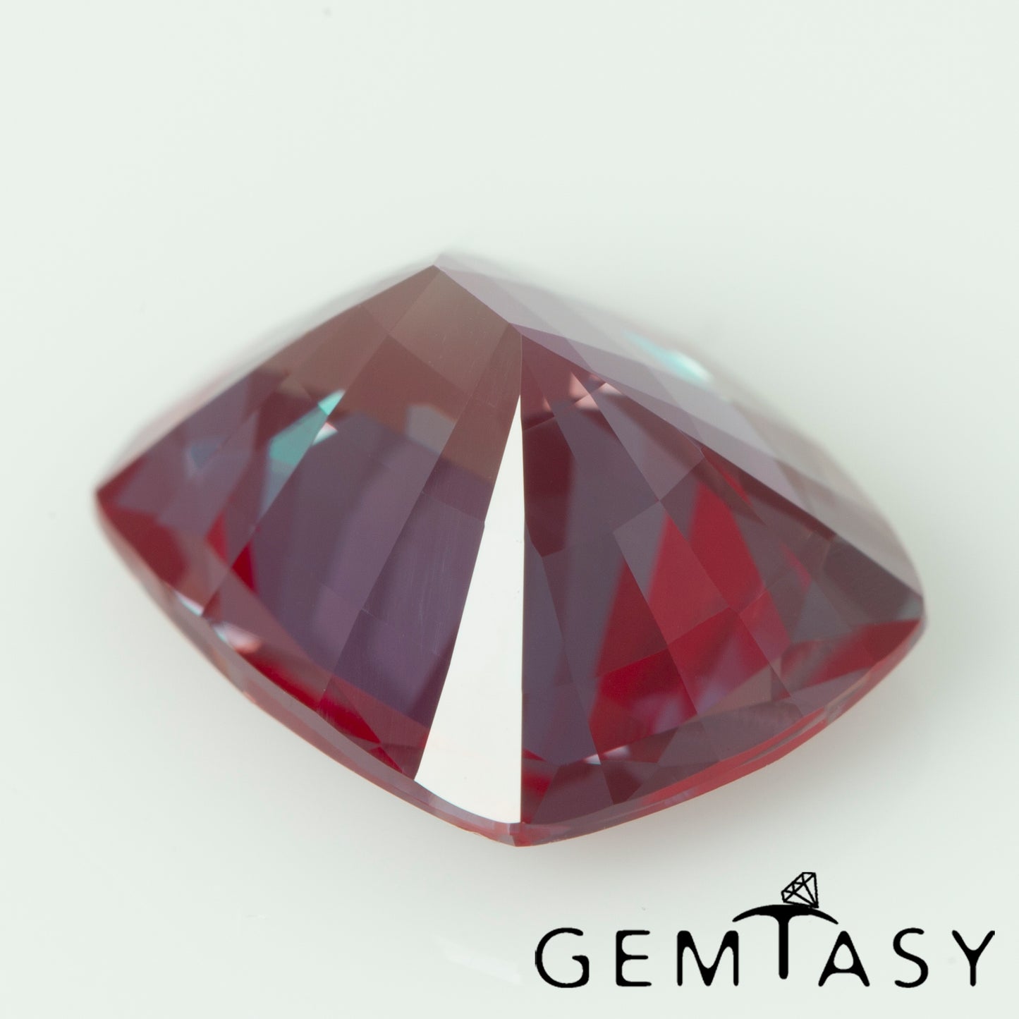 Piedra tallada - Alejandrita Czochralski (Extraída) cultivada en laboratorio, facetada Cojín 11x9mm 4,40-5,14 ct