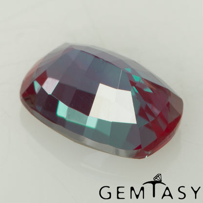 Pierre taillée - Alexandrite Czochralski (Tirée) cultivée en laboratoire, facette Coussin 6x4mm 0,51-0,68ct