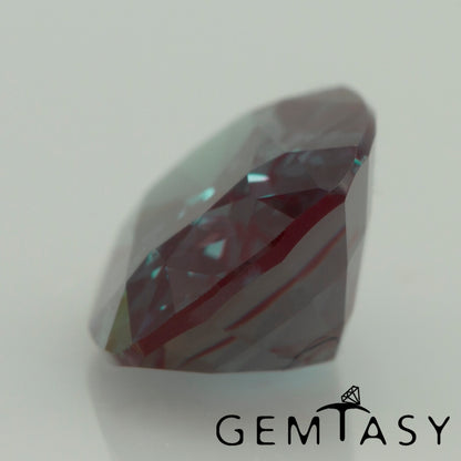 Cut stone - Alexandrite Czochralski (Pulled) lab grown, facet Cushion 8x6mm 1.46-1.98ct