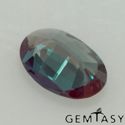 Cut stone - Alexandrite Czochralski (Pulled) lab grown, facet Oval 5.5x3.5mm 0.29ct