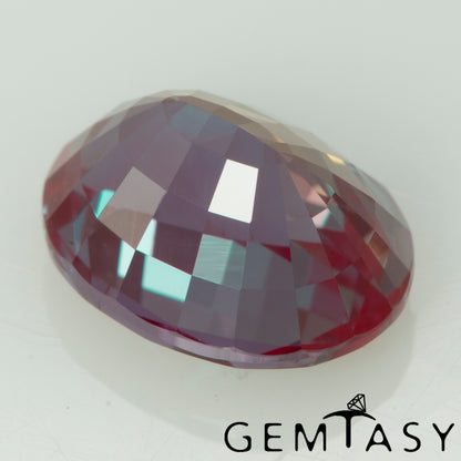 Piedra tallada - Alejandrita Czochralski (Extraída) cultivada en laboratorio, faceta Ovalada 8x6mm 1,51-1,79ct
