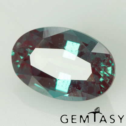 Piedra tallada - Alejandrita Czochralski (Extraída) cultivada en laboratorio, faceta Oval 9 x 6 mm 1,59-1,92ct