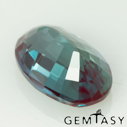 Piedra tallada - Alejandrita Czochralski (Extraída) cultivada en laboratorio, faceta Oval 9 x 6 mm 1,59-1,92ct