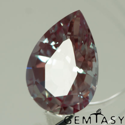 Cut stone - Alexandrite Czochralski (Pulled) lab grown, facet Pear 10.5x7mm 2.21ct