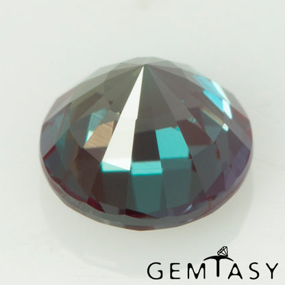 Piedra tallada - Alejandrita Czochralski (Extraída) cultivada en laboratorio, facetada Redonda 5 mm 0,56-0,71 ct