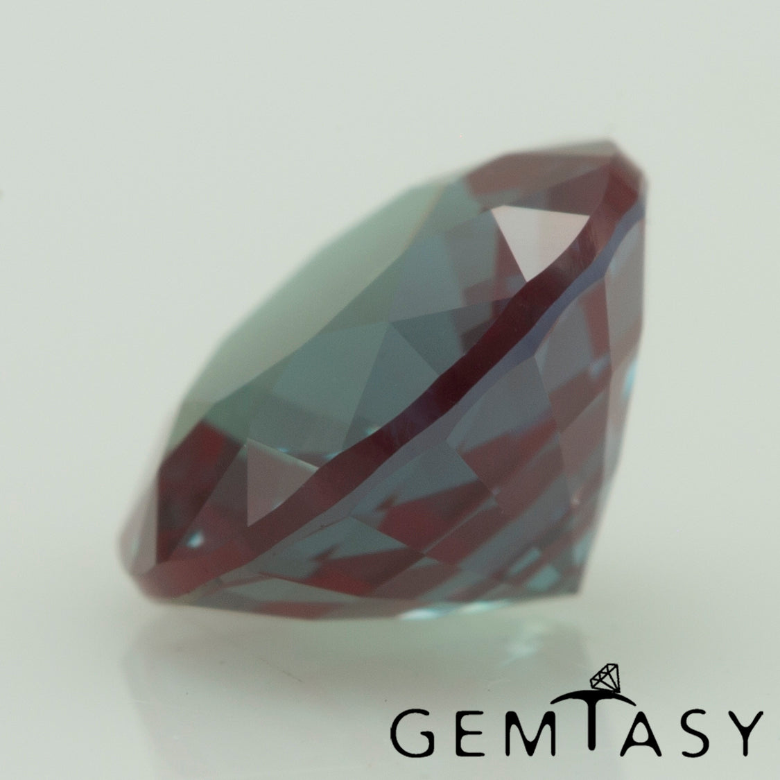 Pierre taillée - Alexandrite Czochralski (tirée) cultivée en laboratoire, facette Ronde 6mm 0,97-1,21ct