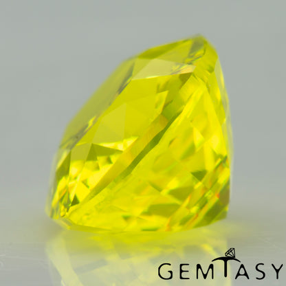 Pierre taillée - GAGG Jaune fluo Czochralski (Tiré) cultivé en laboratoire, facette Coussin 10x8mm 6,83-7,65ct