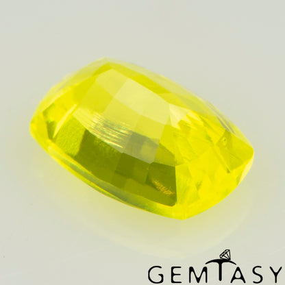Piedra tallada - GAGG Amarillo neón Czochralski (Extraído) cultivado en laboratorio, facetado Cojín 6x4mm 1,12-1,26ct
