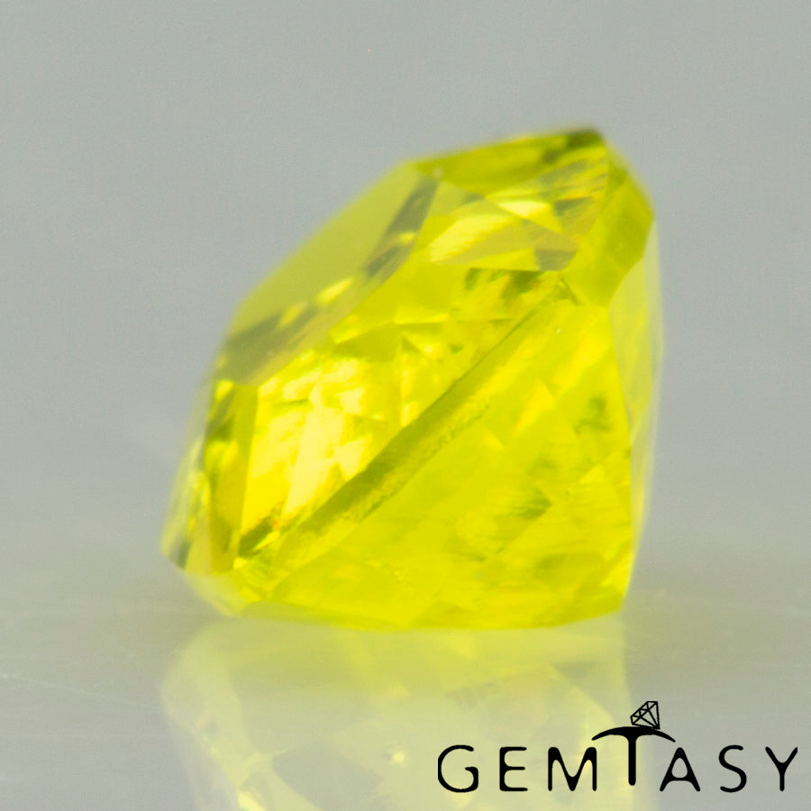Piedra tallada - GAGG Amarillo neón Czochralski (Extraído) cultivado en laboratorio, facetado Cojín 6x4mm 1,12-1,26ct