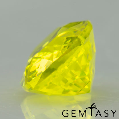 Piedra tallada - GAGG Amarillo neón Czochralski (Extraído) cultivado en laboratorio, facetado Cojín 7x5mm 1.91-2.19ct