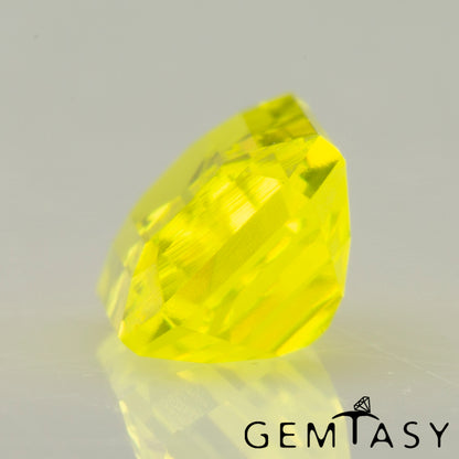 Cut stone - GAGG Yellow neon Czochralski (Pulled) lab grown, facet Octagon 6x4mm 1.18-1.31ct
