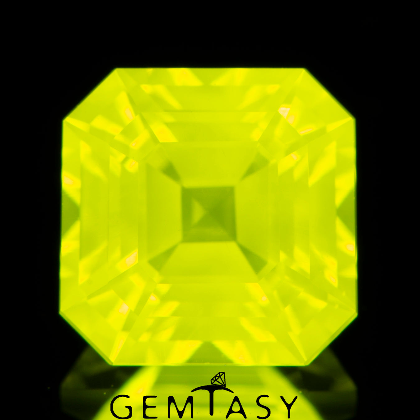 Piedra tallada - GAGG Amarillo neón Czochralski (Extraído) cultivado en laboratorio, facetado Octágono 6x6mm 2,.03-2,57 ct