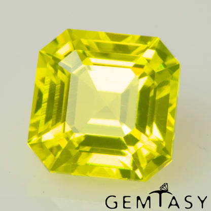 Piedra tallada - GAGG Amarillo neón Czochralski (Extraído) cultivado en laboratorio, facetado Octágono 6x6mm 2,.03-2,57 ct