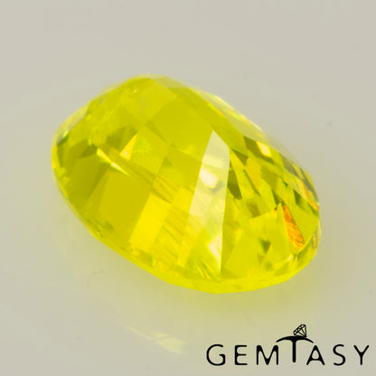 Piedra tallada - GAGG Amarillo neón Czochralski (Extraído) cultivado en laboratorio, facetado Ovalada 6x4mm 1,02-1,21ct