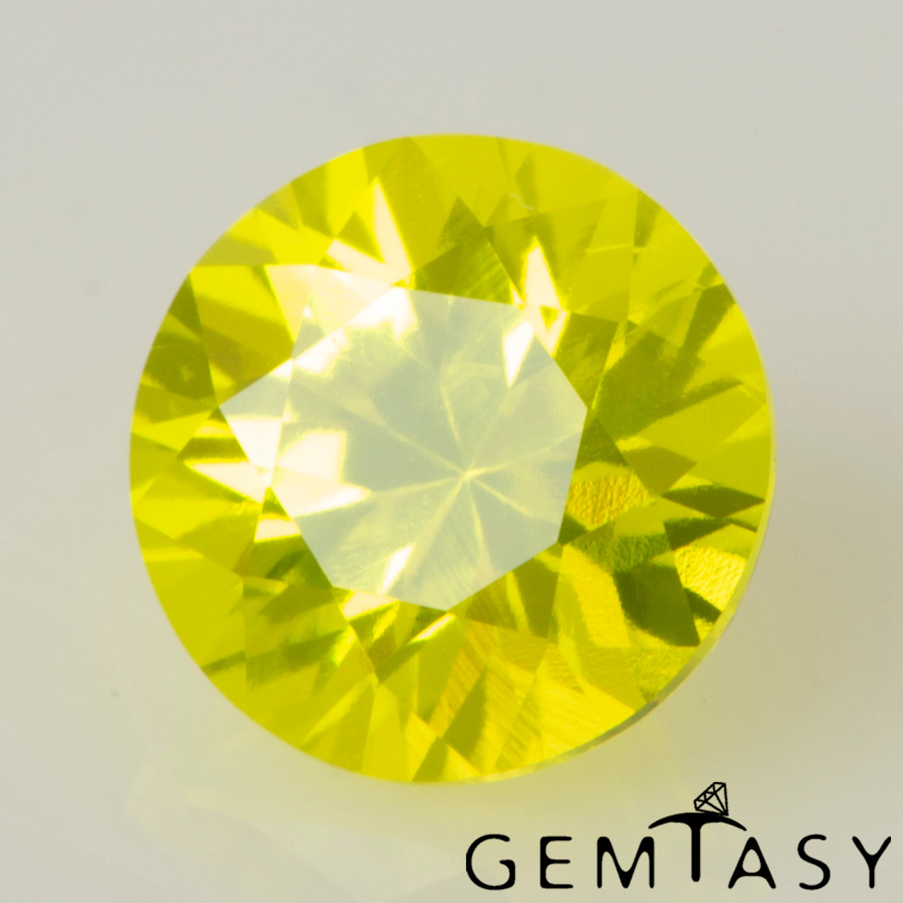 Pierre taillée - GAGG Jaune fluo Czochralski (Tiré) cultivé en laboratoire, facette Rond 6mm 1,83-2,24 ct