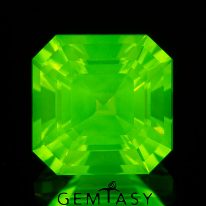 Cut stone - LuAG Yellow neon Czochralski (Pulled) lab grown, facet Octagon 6x6mm 2.03-2.57ct