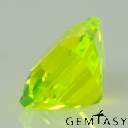 Cut stone - LuAG Yellow neon Czochralski (Pulled) lab grown, facet Octagon 6x6mm 2.03-2.57ct