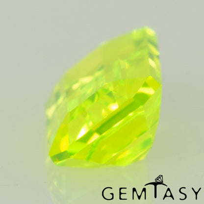 Cut stone - LuAG Yellow neon Czochralski (Pulled) lab grown, facet Octagon 5x3mm 0.58-0.79ct