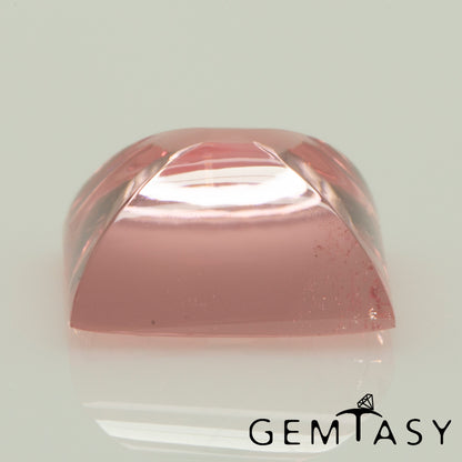 Cut stone - Sapphire Padparadscha Czochralski (Pulled) lab grown, Cabochon Square 8x8mm  3.11-3.54ct