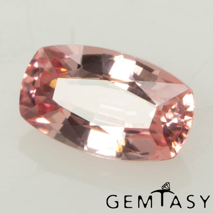 Cut stone - Sapphire Padparadscha Czochralski (Pulled) lab grown, facet Cushion 5x3mm 0.24-0.32ct