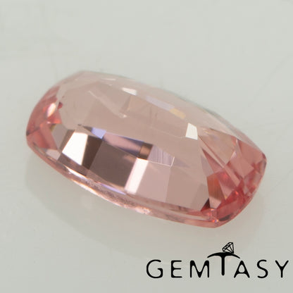 Cut stone - Sapphire Padparadscha Czochralski (Pulled) lab grown, facet Cushion 5x3mm 0.24-0.32ct