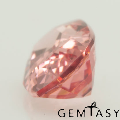 Cut stone - Sapphire Padparadscha Czochralski (Pulled) lab grown, facet Cushion 6x4mm 0.59-0.72ct
