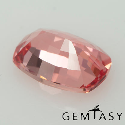 Piedra tallada - Zafiro Padparadscha Czochralski (Extraído) cultivado en laboratorio, facetado Cojín 7x5mm 1,12-1,48 ct
