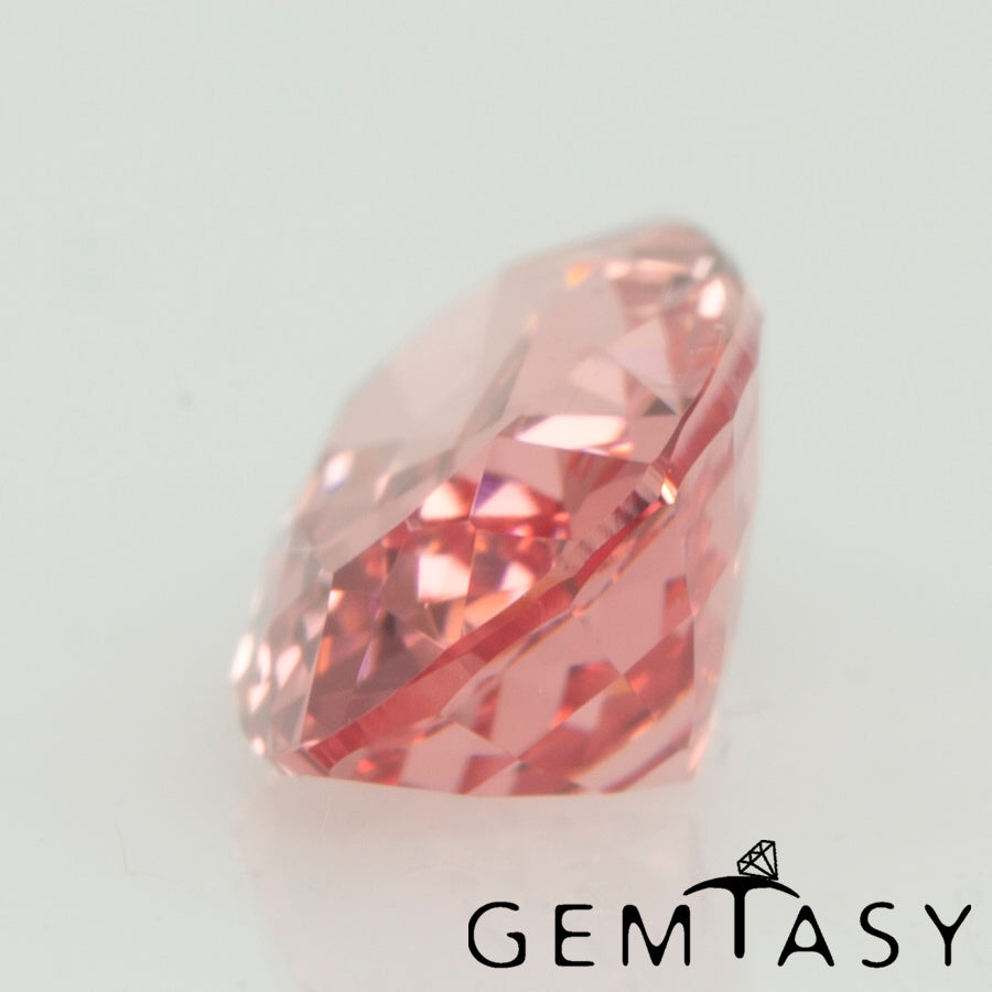 Piedra tallada - Zafiro Padparadscha Czochralski (Extraído) cultivado en laboratorio, facetado Cojín 7x5mm 1,12-1,48 ct