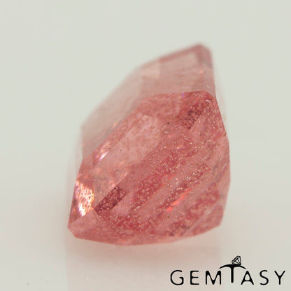 Pierre taillée - Saphir Padparadscha Czochralski (Tiré) cultivé en laboratoire, facette Octogone 8x6mm 2,44-2,58ct