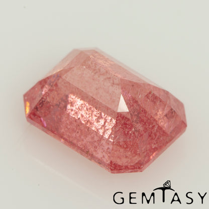 Pierre taillée - Saphir Padparadscha Czochralski (Tiré) cultivé en laboratoire, facette Octogone 8x6mm 2,44-2,58ct