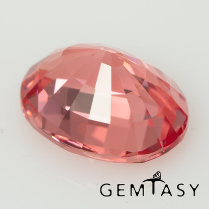 Piedra tallada - Zafiro Padparadscha Czochralski (Extraído) cultivado en laboratorio, facetado Ovalada 10x8mm 3,49-4,08 ct