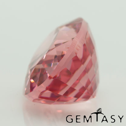 Cut stone - Sapphire Padparadscha Czochralski (Pulled) lab grown, facet Oval 14x10mm 8.82-9.61ct