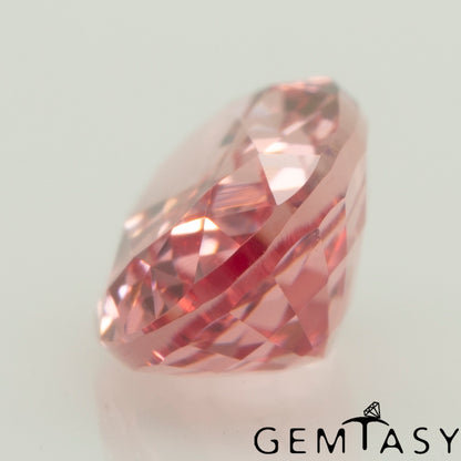 Pierre taillée - Saphir Padparadscha Czochralski (Tiré) cultivé en laboratoire, facette Ovale 6x4mm 0,55-0,67 ct