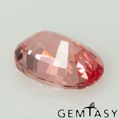 Cut stone - Sapphire Padparadscha Czochralski (Pulled) lab grown, facet Oval 7x5mm 1.04-1.23ct