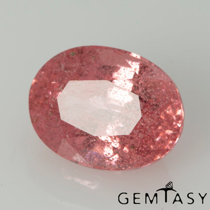 Pierre taillée - Saphir Padparadscha Czochralski (Tiré) cultivé en laboratoire, facette Ovale 8x6mm 1,89-2,04ct