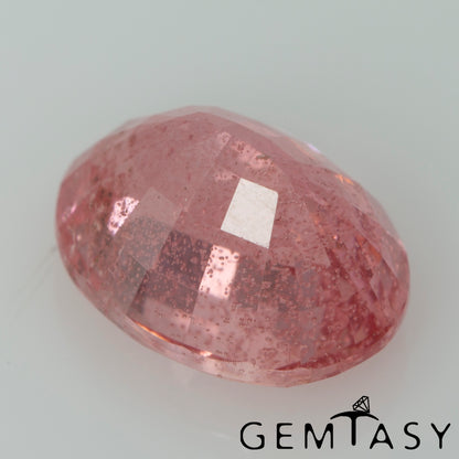 Pierre taillée - Saphir Padparadscha Czochralski (Tiré) cultivé en laboratoire, facette Ovale 8x6mm 1,89-2,04ct