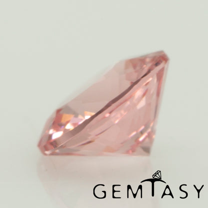 Cut stone - Sapphire Padparadscha Czochralski (Pulled) lab grown, facet Round 4mm 0.30-0.35ct