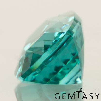 Piedra tallada - Paraíba YAG Czochralski (Extraído) cultivado en laboratorio, facetado Cojín 8x6mm 2,04-2,38 ct