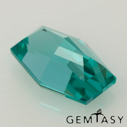 Piedra tallada - Paraíba YAG Czochralski (Extraído) cultivado en laboratorio, facetado Hexágono 7.5x5mm 1,48-1,61 ct