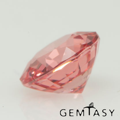 Cut stone - Sapphire Padparadscha Czochralski (Pulled) lab grown, facet Round 6mm 1.09-1.41ct